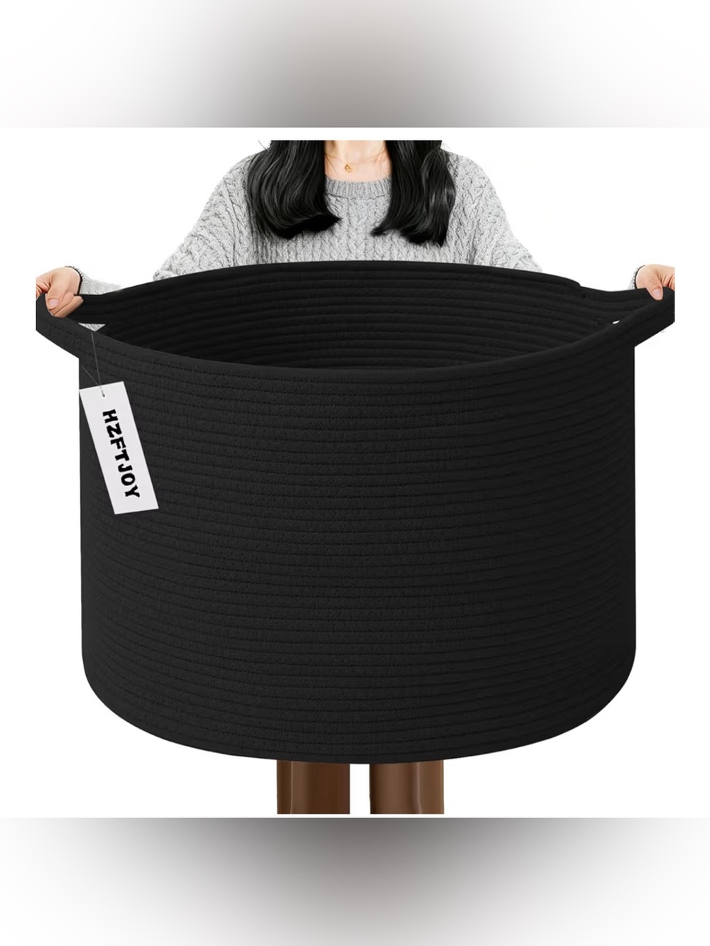 Black Woven Storage Basket -